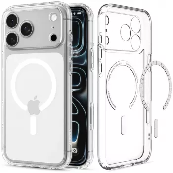 SPIGEN Ultra Hybrid MagSafe ovitek za iPhone 17 Pro Max / 18 Pro Max – prozoren/bel
