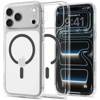 Spigen Ultra Hybrid MagSafe ovitek za iPhone 17 Pro Max / 18 Pro Max – prozoren/grafit