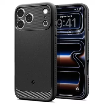 Spigen Rugged Armor Mag MagSafe ovitek za iPhone 18 Pro / 17 Pro – mat črna