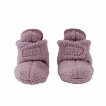 Lodger Slipper Teddy copati za dojenčke, roza, 0-3 mesecev, nedrseči, flis, uniseks