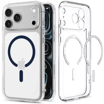 Spigen Ultra Hybrid MagSafe ovitek za iPhone 17 Pro Max / 18 Pro Max - prosojno/temno moder