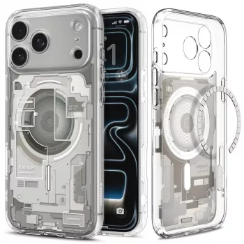 SPIGEN Ultra Hybrid MagSafe ovitek za iPhone 17 Pro Max / 18 Pro Max Zero One Natural Titanium