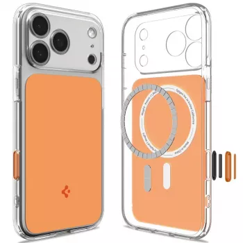 Spigen Ultra Hybrid T Mag MagSafe ovitek za iPhone 17 Pro Max / 18 Pro Max – sijoče oranžen