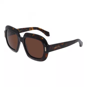 Ferragamo SF2068SE-242 ženska sončna očala v obliki mačjega očesa, Havana/rjave z gradientom, 54mm