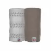 Lodger Swaddler Solid Matcha bombažna muslin povijalka, Birch/Buffalo, 110x110 cm, 2 kosa