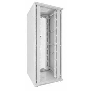 DSIT 42U 19 inch omara za strežnike, perforirana dvojna vrata spredaj in zadaj, bela, 800x1000x2000mm (DS8042DD-W)