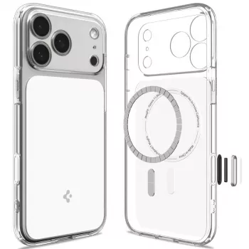 Spigen Ultra Hybrid T MagSafe ovitek za iPhone 17 Pro / 18 Pro, Glossy White