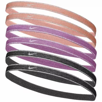 Nike Swoosh Sport Metallic lasnice, 6 kosov – breskev, roza, siva