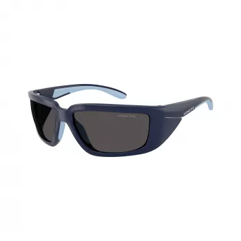 Arnette AN4355-275987 moška pravokotna sončna očala, mat črn okvir, sive leče, 62-16-125 mm