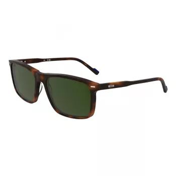 ZEISS moška pravokotna sončna očala ZS25555S-230, okvir Havana, rjava stekla, 58-17-145