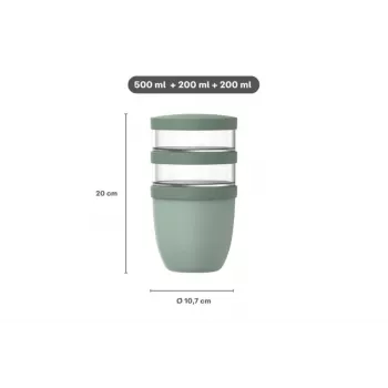 MEPAL Thermo Lunchpot Ellipse izolirana posoda za hrano Nordic Sage 700 ml 107658094700