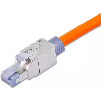 Wirewin WKS FK RJ45 KAT6A RJ45 konektor za terensko montažo, Cat6A, oklopljen, brez orodja, tlačno lit cink, zlati kontakti, za 22-24 AWG, kabel 6-9mm