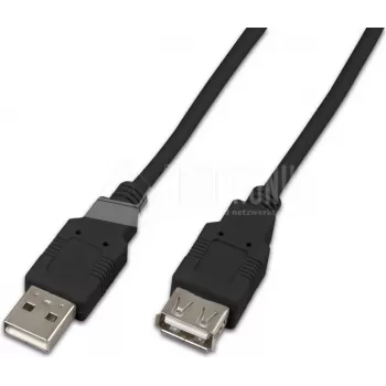 Wirewin USB A-A MF 0.5 SW USB 2.0 podaljšek, 0,5 m, črn
