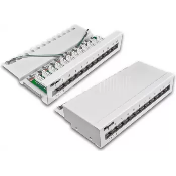 Wirewin 12-portni namizni patch panel CAT6, oklopljen, priključek LSA+ (DVP-TRIO-K6 12)
