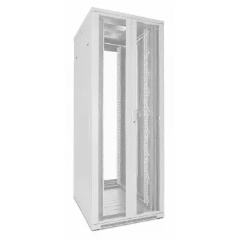 DSIT 47U 19-palčni strežniški rack 800x800x2200mm bel z perforiranimi dvojnimi vrati DS8847DD-W
