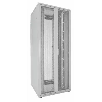 DSIT 42U 19-palčna strežniška omara 800x800x2000mm bela, perforirana dvojna vrata spredaj in zadaj DS8842DD-W