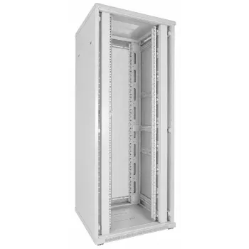 DSIT 42U 19-palčna strežniška omara 800x800x2000mm bela, perforirana dvojna vrata spredaj in zadaj DS8842DD-W