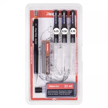 Set tehničnih risalnih peres ARISTO mg1 pro College, 3 peresa 0,25 / 0,50 / 0,70 mm, 6 kosov (AR64310)