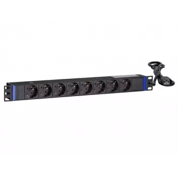 DSIT 19-palčni 8-kratni rackmount PDU s C14 vtičem in ozemljitvenim kontaktom (DS-8PDU-C14-PE)