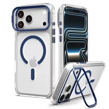 SPIGEN Ultra Hybrid Optik S MagSafe ovitek za iPhone 17 Pro Max / 18 Pro Max - prozoren/temno moder