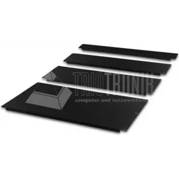 Wirewin BP 1U BL 19 inch stojalo panel za upravljanje kablov s ščetkami, črn
