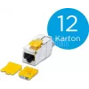 Wirewin WKS JACK KAT6A SLIM 12 CAT6A 10 Gigabit Ethernet oklopljen keystone modul, paket 12 kosov