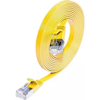 Wirewin SLIM S6 25 GE - Cat.6 SLIM Patch kabel, STP(PIMF), 25 m, rumen (PKW-STP-SLIM-KAT6 25.0 GE)