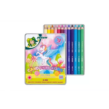 JOLLY X-BIG CANDYCOLOURS barvne svinčnice, mešane barve, 12 kosov (3099-0137)