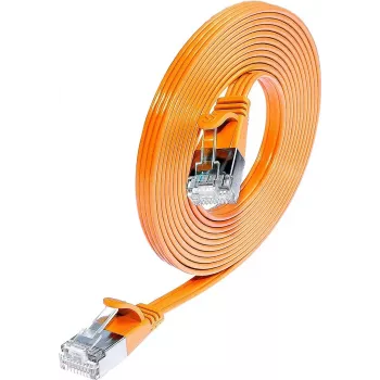 Wirewin Triotronik PKW-STP-SLIM-KAT6 5.0 OR Cat6 U/FTP Slim Ethernet Patch kabel, RJ45 vtič na vtič, 5m, oranžen