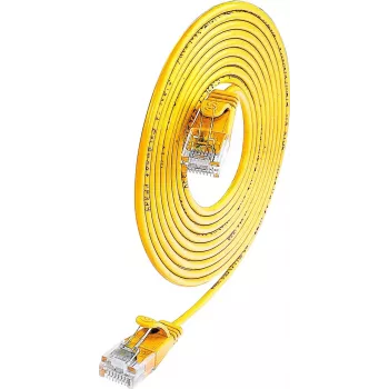 Wirewin SLIM UL6 1 GE - Cat.6 Slim-Light kabel, U/UTP, 1,0 m, rumen (PKW-LIGHT-K6 1.0 GE)