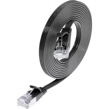 Wirewin SLIM S6 1,5 m Cat.6 Slim patch kabel STP PIMF črn PKW-STP-SLIM-KAT6 1.5 SW