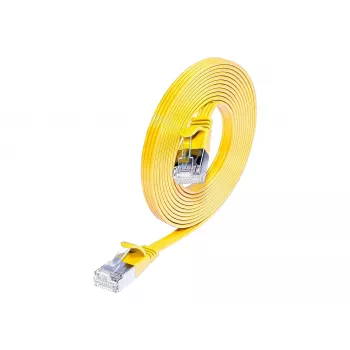 Wirewin Triotronik Cat6 U/FTP mrežni kabel, 20 m, RJ45 vtič na vtič, rumen PKW-STP-SLIM-KAT6 20.0 GE