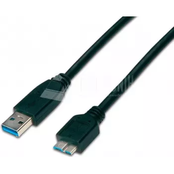 Wirewin USB 3,0 A-MB MM 3.0 SW - 3m USB-A na Micro-B kabel, črn