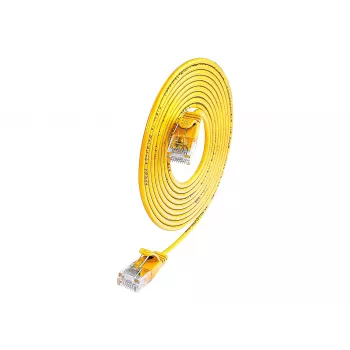 Wirewin SLIM UL6 10 GE - Cat.6 SLIM-Light patch kabel, U/UTP, 10 m, rumen PKW-LIGHT-K6 10.0 GE
