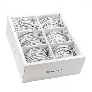 Wirewin SLIM-LS-K6A 1.0 WT 90 – Cat6A U/FTP tanek mrežni kabel, 1,0 m, bel, paket 90 kosov