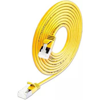 Wirewin SLIM-LS-K6A 0.15 YE 50 Cat6a U/FTP tanek mrežni kabel, 0,15 m, rumen, paket 50 kosov