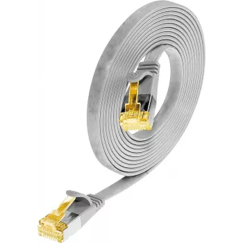 Wirewin Cat6a U/FTP Slim patch kabel vtič RJ45 na vtič, 1m, siv PKW-STP-SLIM-K6A 1.0