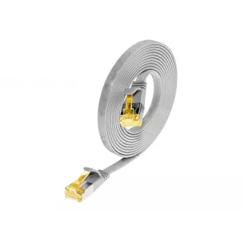 Wirewin Cat6a U/FTP Slim patch kabel vtič RJ45 na vtič, 1m, siv PKW-STP-SLIM-K6A 1.0