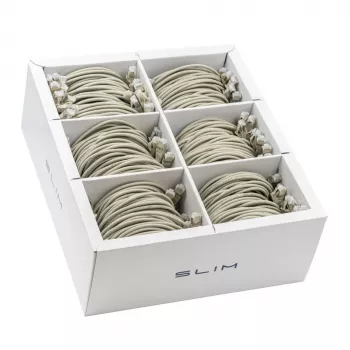 Wirewin SLIM KAT6A 10 Gigabit Light patch kabel, 0,5 m, U/FTP, Ø 3,8 mm, siv, 90 kosov (SLIM-LS-K6A 0.5 90)