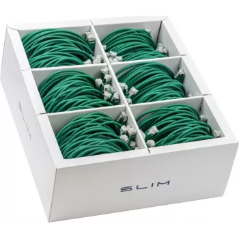 Wirewin SLIM-LS-K6A 3.0 GN 36 - Cat6A Slim Ethernet patch kabel, 3m, zelen, 36 kosov