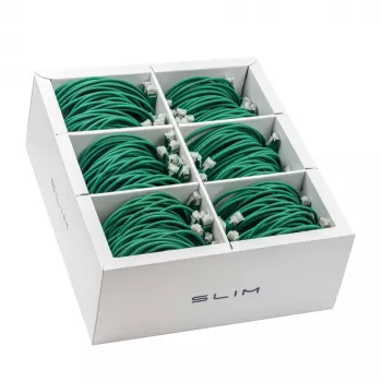 Wirewin SLIM-LS-K6A 3.0 GN 36 - Cat6A Slim Ethernet patch kabel, 3m, zelen, 36 kosov