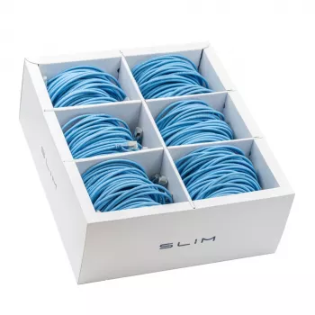 Wirewin SLIM KAT6A 10 Gigabit Light patch kabel, 1,0m, U/FTP, Ø 3,8mm, moder, 90 kosov (SLIM-LS-K6A 1.0 BL 90)