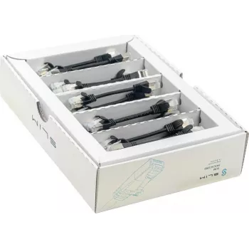 Wirewin SLIM-LS-K6A 0.1 BK 50 - 10 Gigabit Cat6a U/FTP Slim patch kabel, 0,1m, črn, 50 kosov