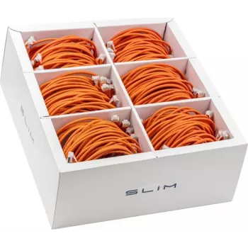 Wirewin SLIM-LS-K6A 1.0 OR 90 Cat.6A U/FTP Slim Ethernet patch kabel, 1,0m, oranžen, 90 kosov