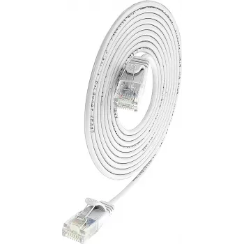 Wirewin SLIM UL6 3 WS - Cat.6 Slim-Light kabel, U/UTP, 3,0 m, bel (PKW-LIGHT-K6 3.0 WS)