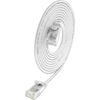 Wirewin SLIM KAT6A 10 Gigabit Light patch kabel okrogel, U/UTP, Ø 3,6 mm, bel (SLIM-L-UU-K6A 2.0 WT)