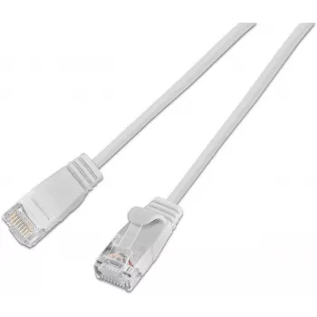 Wirewin SLIM KAT6A 10 Gigabit Light patch kabel okrogel, U/UTP, Ø 3,6 mm, bel (SLIM-L-UU-K6A 2.0 WT)