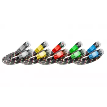 Wirewin SLIM ST6 2 GE - Cat.6 SLIM-Tough kabel, F/FTP, 2,0 m, rumen PKW-TOUGH-STP-K6 2.0 GE
