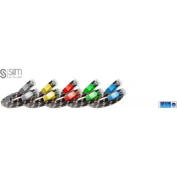 Wirewin SLIM ST6 2 GE - Cat.6 SLIM-Tough kabel, F/FTP, 2,0 m, rumen PKW-TOUGH-STP-K6 2.0 GE