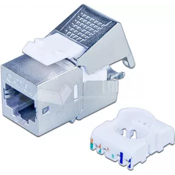 Wirewin Cat6A 10 Gigabit Ethernet keystone modul, oklopljen, brez orodja, keystone sistem (WKS JACK STP KAT6A)